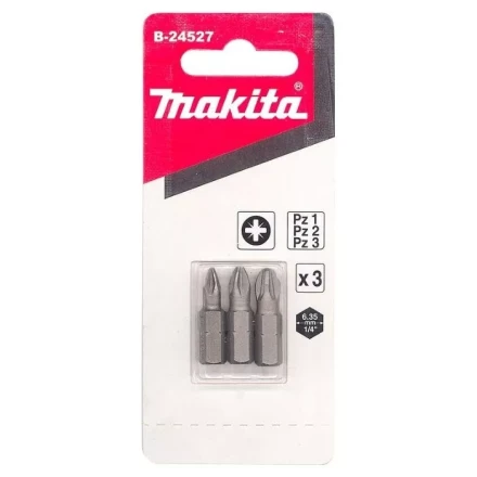 Биты Makita PZ1,2,3 25мм 3шт (B-24527) купить в Тобольске