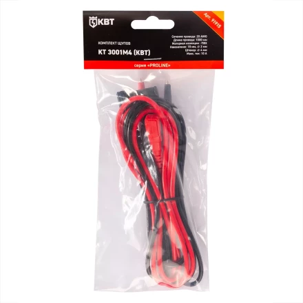 Комплект измерительных щупов КВТ КТ 3001S 1000 мм, 20 AWG, 2 мм с резьбой М4 (91914) купить в Тобольске