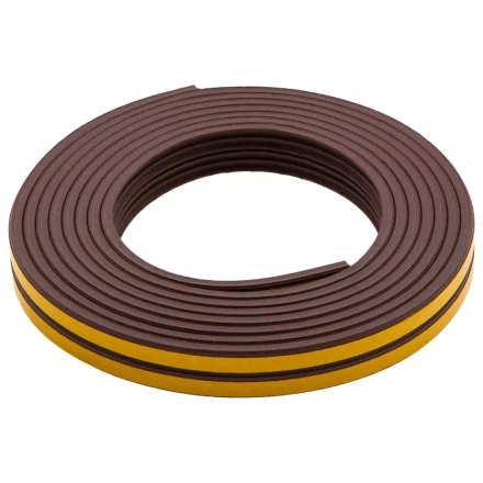 Уплотнитель резиновый, 6 м, профиль &quot;E&quot;, коричневый Сибртех 88914 купить в Тобольске
