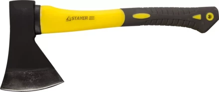 Топор STAYER кованый с двухкомпонентной стеклопластиковой рукояткой, 1,0кг 2062-10 купить в Тобольске