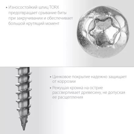 ЗУБР СПК, 60 х 5 мм, TX20, цинк, 140 шт, саморез для перфорированного крепежа, Профессионал (30061-50-60) купить в Тобольске