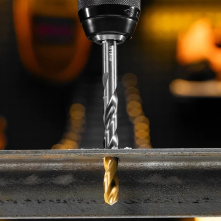 Набор сверл по металлу Denzel 723008, 1-10 мм, Р6М5К8-TiN, Golden Tip, 19 шт купить в Тобольске