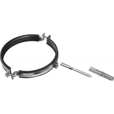 ЗУБР &quot;МАСТЕР&quot;. Хомут трубный с гайкой, оцинкованный, в комплекте с сантехнической шпилькой и дюбелем, 5&quot;, 1шт 37866-138-144 купить в Тобольске