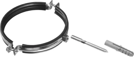 ЗУБР &quot;МАСТЕР&quot;. Хомут трубный с гайкой, оцинкованный, в комплекте с сантехнической шпилькой и дюбелем, 5&quot;, 1шт 37866-138-144 купить в Тобольске
