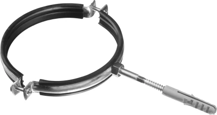 ЗУБР &quot;МАСТЕР&quot;. Хомут трубный с гайкой, оцинкованный, в комплекте с сантехнической шпилькой и дюбелем, 5&quot;, 1шт 37866-138-144 купить в Тобольске