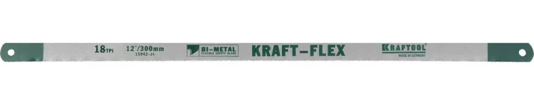 Полотно KRAFTOOL "KRAFT-FLEX" по металлу, Bi-Metal, 18TPI, 300 мм, 2 шт 15942-18-S2 купить в Тобольске