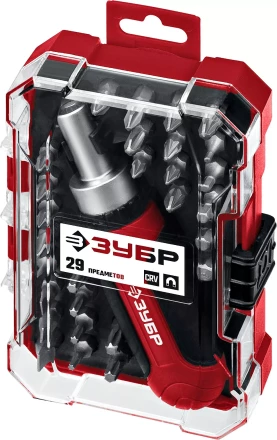 ЗУБР Мастер 29, 29 шт, набор: отвертка с насадками (25040) купить в Тобольске