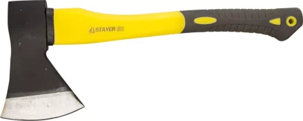 Топор STAYER кованый с двухкомпонентной стеклопластиковой рукояткой, 1,2кг 2062-12 купить в Тобольске