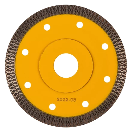 Диск алмазный отрезной Denzel 115 х 22,2мм, сплошной, супертонкий, горячий пресс, сухой/мокрый рез 73057 купить в Тобольске