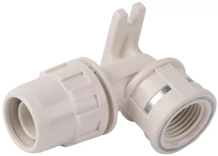 Муфта ЗУБР &quot;ШиреФит&quot; соединительная угловая 90°, с креплением, &quot;штуцер с гайкой - внутренняя резьба&quot;, 20мм-1/2&quot; 51468-20-1/2 купить в Тобольске