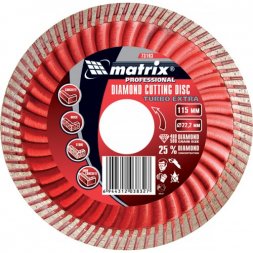 Диск алмазный отрезной Turbo Extra 180 х 22,2 мм сухая резка MATRIX Professional 73196