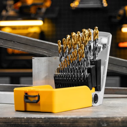 Набор сверл по металлу Denzel 723009, 1-13 мм, Р6М5-TiN, Golden Tip, 25 шт купить в Тобольске