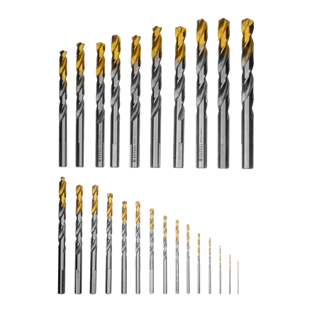 Набор сверл по металлу Denzel 723009, 1-13 мм, Р6М5-TiN, Golden Tip, 25 шт купить в Тобольске