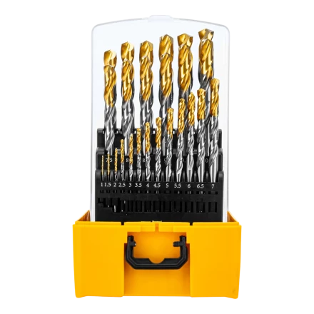 Набор сверл по металлу Denzel 723009, 1-13 мм, Р6М5-TiN, Golden Tip, 25 шт купить в Тобольске