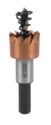 HSS-TiN коронка MESSER 18мм с центр. сверлом и толкающей пружиной для лист. материала до 2 мм ц/х