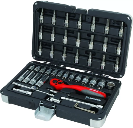 Набор инструмента, 1/4&quot;, Cr-V, S2, усиленный кейс, 47 предм  MATRIX PROFESSIONAL 13550 купить в Тобольске