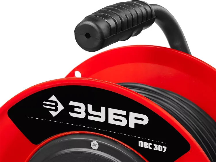 Удлинитель на катушке "ПВС 307", 30 м, 2500 Вт, 4 гнезда, ПВС 3х0,75 кв мм, ЗУБР 55083-30 купить в Тобольске