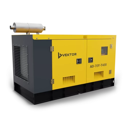 Дизельный генератор Vektor AD-70Y-T400 в шумозащитной кожухе купить в Тобольске