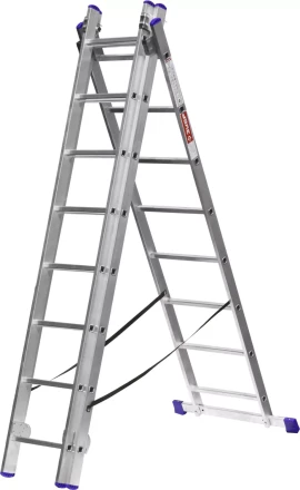Лестница ЗУБР универсальная, трехсекционная со стабилизатором, 8 ступеней 38831-08 купить в Тобольске