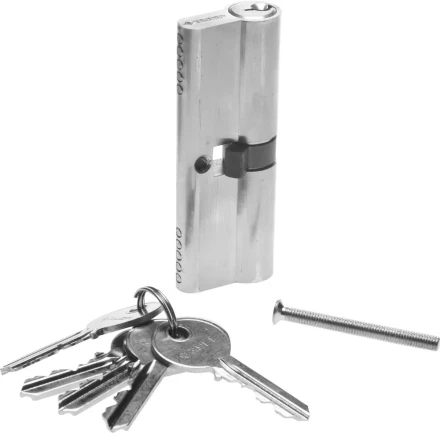 Механизм ЗУБР &quot;МАСТЕР&quot; цилиндровый, тип &quot;ключ-ключ&quot;, цвет хром, 5-PIN, 80мм 52101-80-2 купить в Тобольске