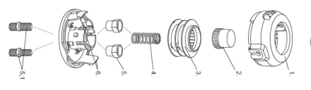 Катушка универ. триммер. гайка М8,гайка М10, винт М8-М10, лев. резьба,шаг 1,25 мм  DENZEL 96312 купить в Тобольске