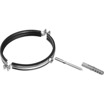 ЗУБР &quot;МАСТЕР&quot;. Хомут трубный с гайкой, оцинкованный, в комплекте с сантехнической шпилькой и дюбелем, 6&quot;, 1шт 37866-159-166 купить в Тобольске