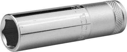 Торцовая головка KRAFTOOL &quot;INDUSTRIE QUALITAT&quot;, удлиненная, Cr-V, FLANK, хромосатинированная, 1/2&quot;, 15 мм 27807-15_z01 купить в Тобольске