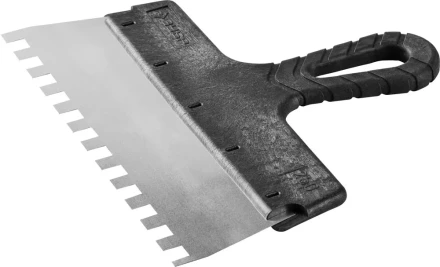 Шпатель ЗУБР &quot;МАСТЕР&quot; ФАСАДНЫЙ, нержавеющее полотно, 250мм, зуб 10х10мм 10078-25-10 купить в Тобольске