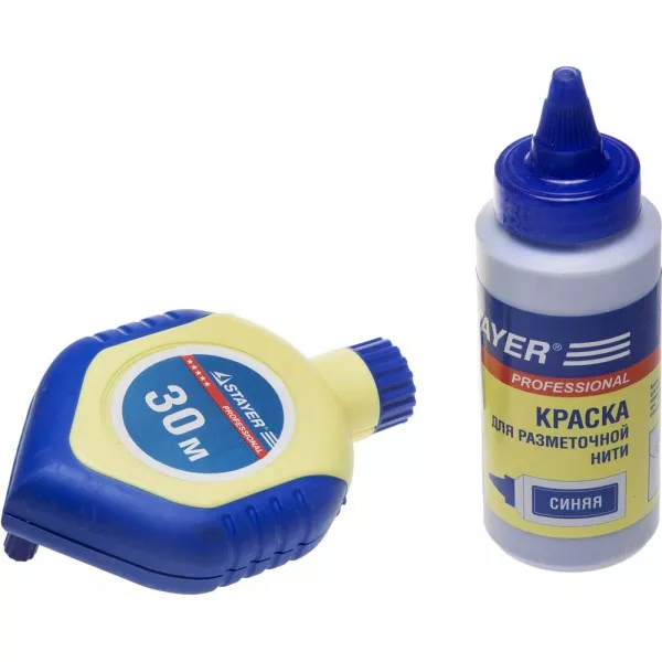 Набор STAYER Нить разметочная с синей краской в 2-хкомпонентном корпусе, 115гx30м 2-06383-H2 купить в Тобольске