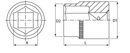 Головка торцевая 3/8&quot;DR  6 мм  S04H3106  Jonnesway 48009 купить в Тобольске