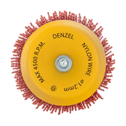 Щетка для дрели, 75 мм, Чашка, со шпилькой, нейлоновая щетина Denzel 74436 купить в Тобольске