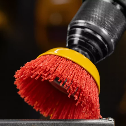 Щетка для дрели, 75 мм, Чашка, со шпилькой, нейлоновая щетина Denzel 74436 купить в Тобольске