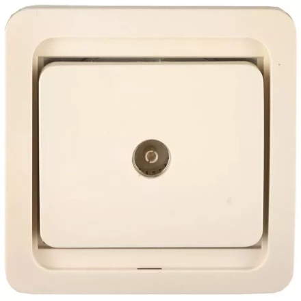 Розетка СВЕТОЗАР &quot;ГАММА&quot; телевизионная одинарная, цвет бежевый SV-54115-B купить в Тобольске
