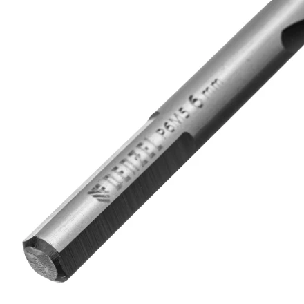 Сверло спиральное по металлу 6 x 93мм, Р6М5, Golden Tip, многогранная заточка Denzel 718278 купить в Тобольске