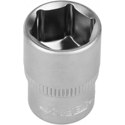 Головка торцовая ЗУБР &quot;МАСТЕР&quot; (1/4&quot;), Cr-V, FLANK, хроматированное покрытие, 13мм 27715-13 купить в Тобольске