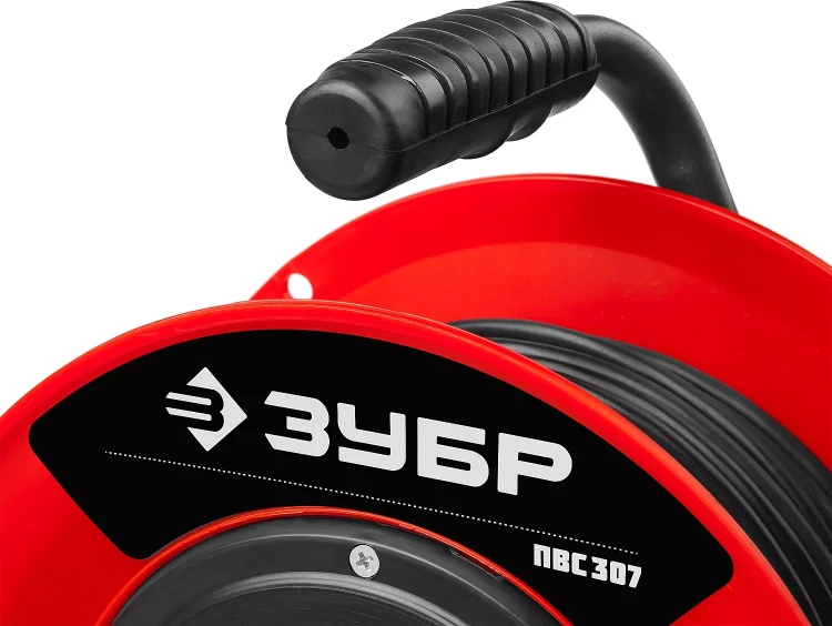 Удлинитель на катушке "ПВС 307", 40 м, 2500 Вт, 4 гнезда, ПВС 3х0,75 кв мм, ЗУБР 55083-40 купить в Тобольске