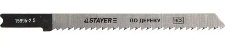 Полотна STAYER "PROFI", U101B, для эл/лобзика, HCS, по дереву, ДСП, ДВП, US-хвост., шаг 2,5мм, 75мм, 2шт 15995-2.5_z01 купить в Тобольске