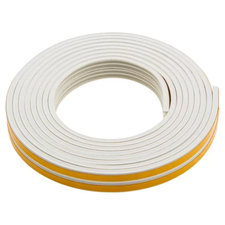 Уплотнитель резиновый, 6 м, профиль &quot;E&quot;, белый Сибртех 88917 купить в Тобольске