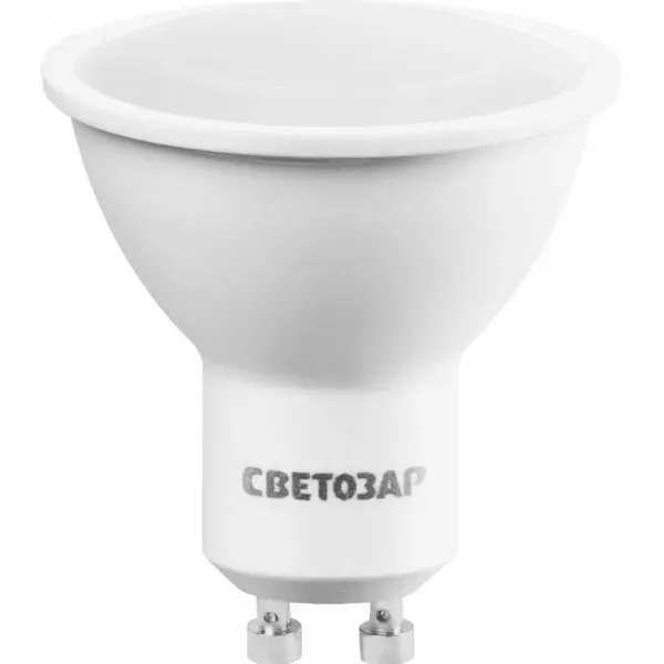 Лампы СВЕТОЗАР светодиодные "LED technology", цоколь GU10, теплый белый свет (3000К), 220В, 5Вт (35) 44560-35_z01 купить в Тобольске