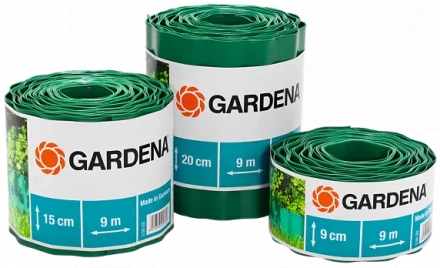 Бордюр зеленый 15 см, длина 9 м  GARDENA купить в Тобольске