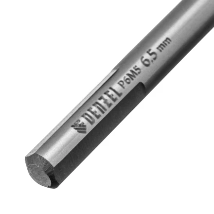 Сверло спиральное по металлу Denzel 6,5 x 93мм, Р6М5, Golden Tip, многогранная заточка, 718279 купить в Тобольске