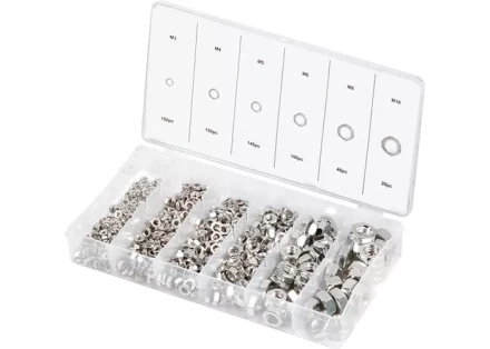 Набор гаек  М3 М4 М5 М6 М8 М10 600 предметов СИБРТЕХ 47615 купить в Тобольске