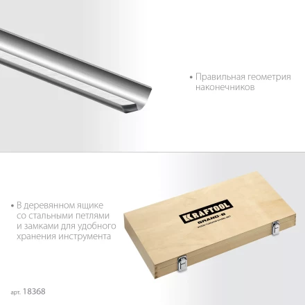 Набор профессиональных токарных резцов по дереву KRAFTOOL 18368 купить в Тобольске