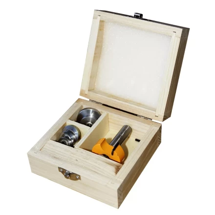 Набор фрез кромочных фальцевых 6 подшипников хвостовик 12 мм 46329 купить в Тобольске