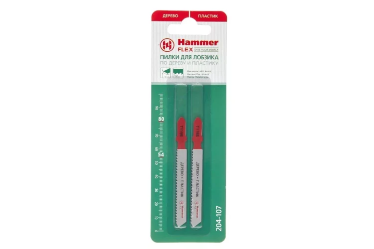 Пилки для лобзика HAMMER JG WD-PL T119B (2шт.) купить в Тобольске