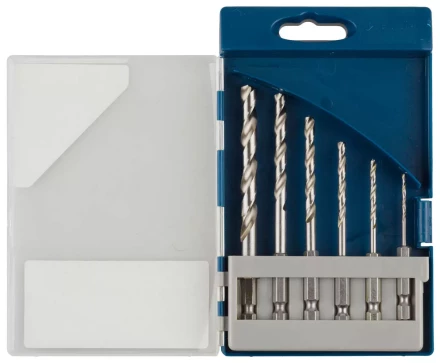 Набор ЗУБР &quot;ЭКСПЕРТ&quot;:  Сверла  по металлу, шестигранный хвостовик 1/4&quot;, быстрорежущая сталь Р6М5, 4,5,6,8,10мм, 5 пред 29623-H5 купить в Тобольске