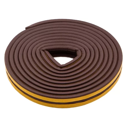Уплотнитель резиновый, 6 м, профиль &quot;P&quot;, коричневый Сибртех 88918 купить в Тобольске