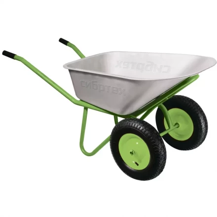 Тачка строительная двухколесная облегченная объем 90 л грузоподъемность 230кг СИБРТЕХ 689643 купить в Тобольске